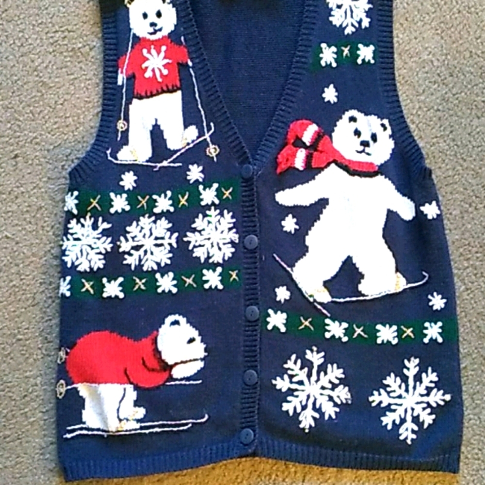Chico brand-- Christmas sweater vest